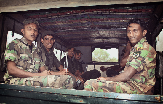 Sri Lankan soldiers in Polonnaruwa